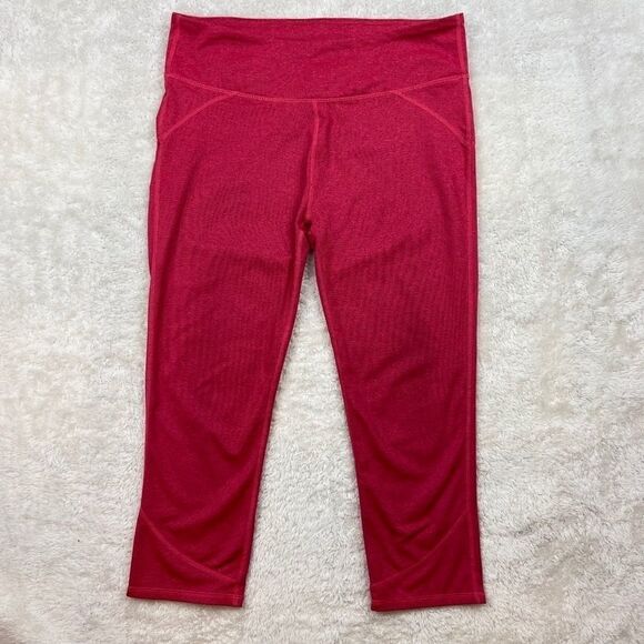 Fabletics Red Stripe Cropped Leggings - Picture 1 of 7